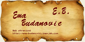 Ema Budanović vizit kartica